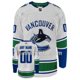 Vancouver Canucks Trikot Custom Adidas Weiß Authentic - Herren